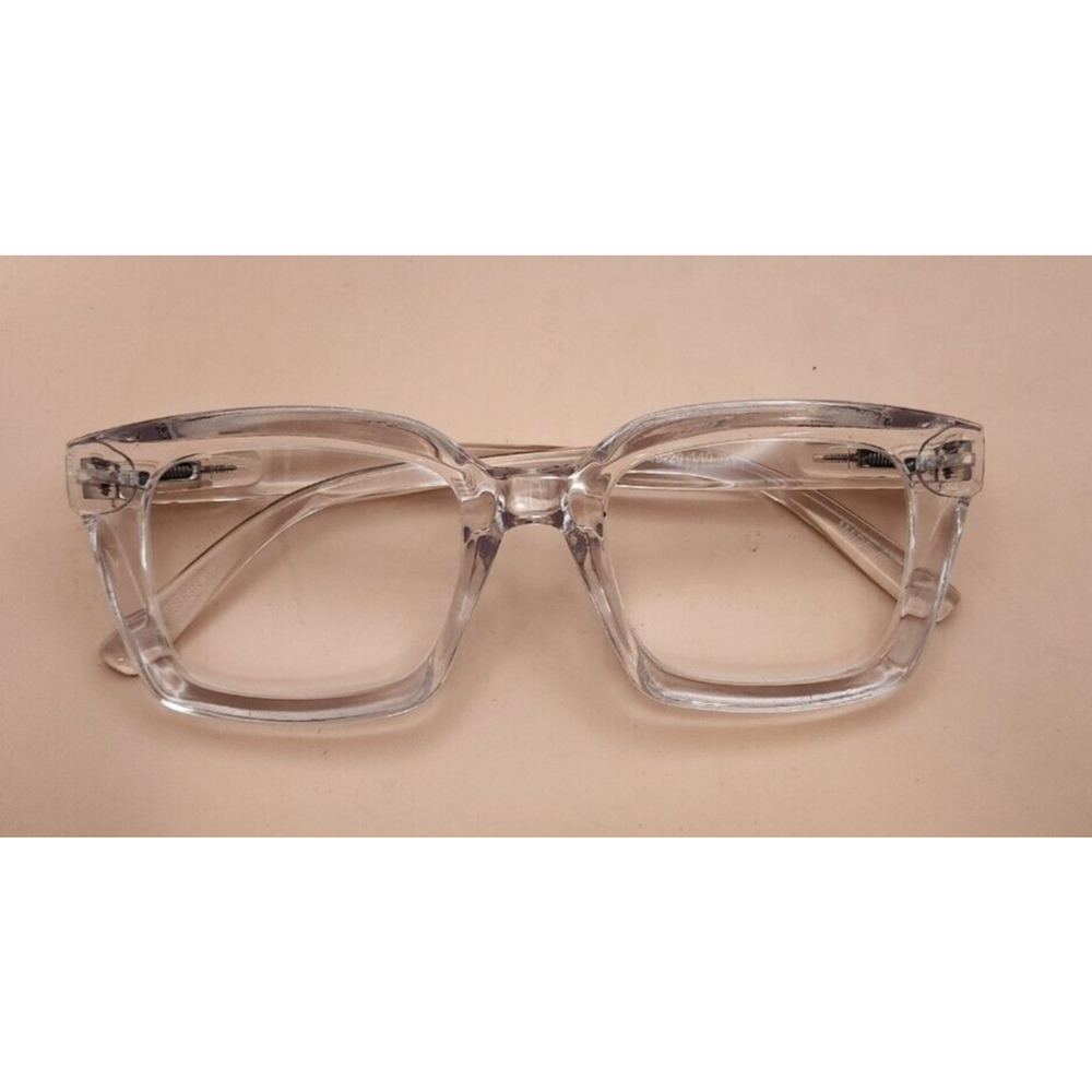 MARE AZZURO - 4.00 Readers - Large - Clear Plastic - Spring Hinged